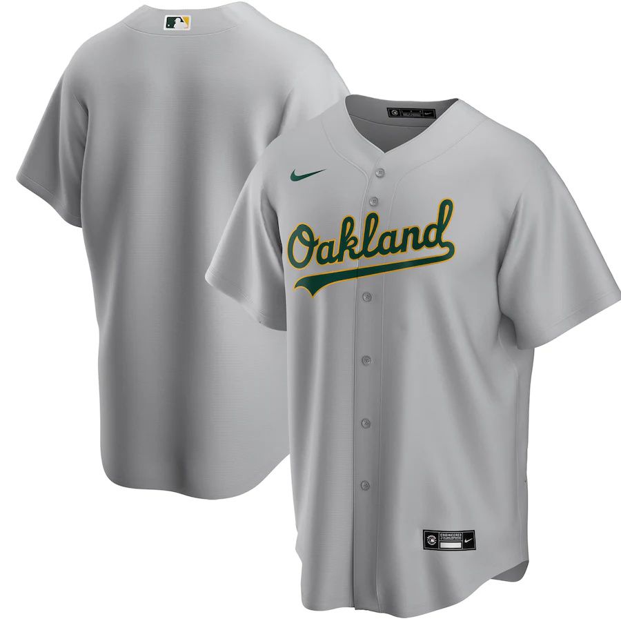 Mens Oakland Athletics Nike Gray Road Replica Team MLB Jerseys